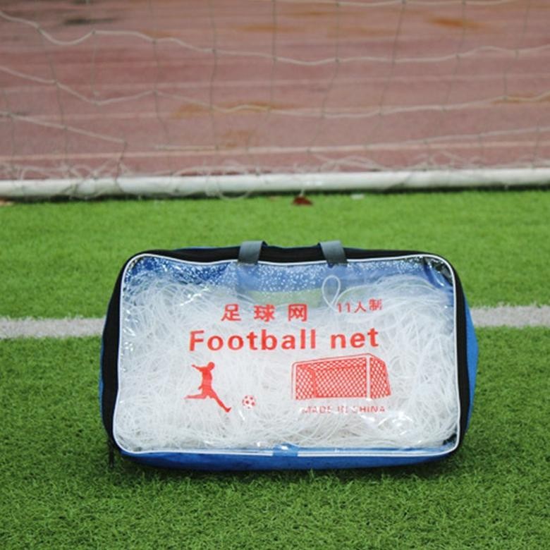 Premium 2Pcs Jaring Sepak Bola Sebelas Orang / 3mm 7x2M Profesional Jaring Gawang Sepak Bola High Qu