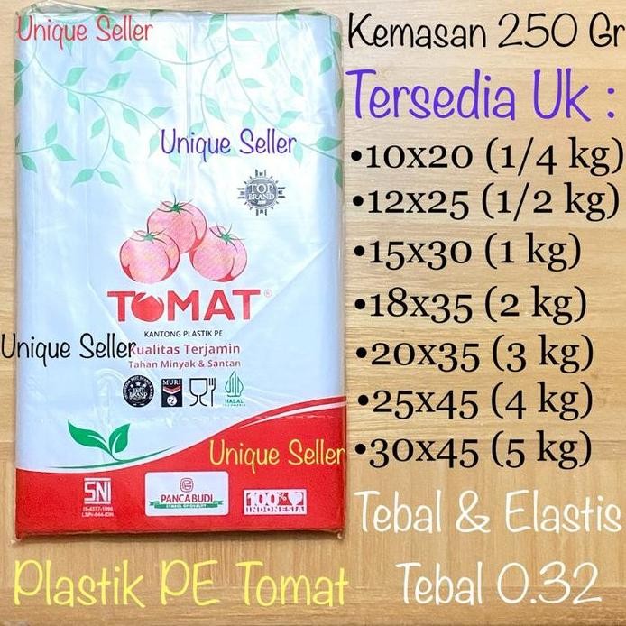 

Terlaris Kantong Plastik Pe Tomat Uk 20X35 (3 Kg) / Plastik Pe Tomat 3 Kg 3Kg 3000Gram 3000 Gram Gr 3000 Gr / Kantong Plastik Gula Beras Santan Palawija Bubuk Kopi Kacang Keripik Minyak Garam Biji Wijen Cabe Pasir Bumbu