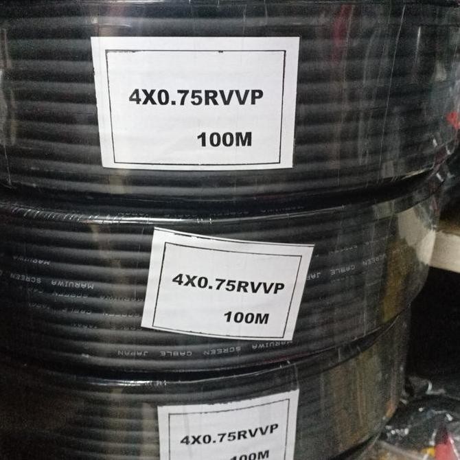 Kabel Screen Maruiwa 4X0.75 100 Meter
