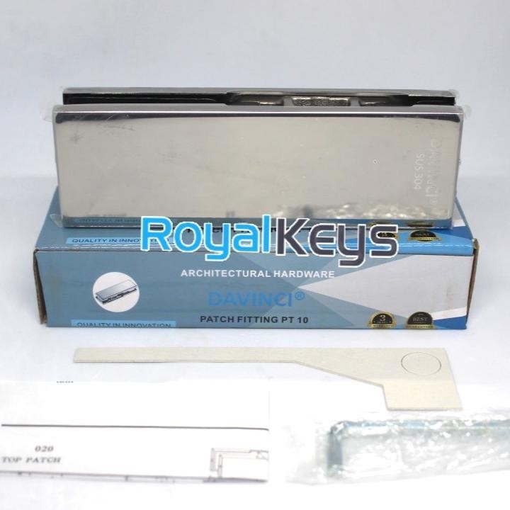 ND Patch Fitting PT 10 Davinci Penjepit Engsel Pintu Kaca Bawah