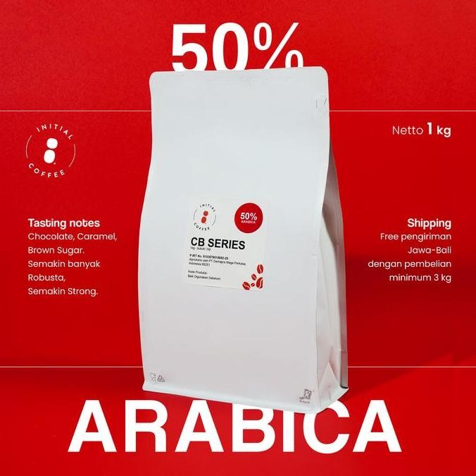 

BIJI KOPI 50% ARABICA CBC COMMERCIAL BLEND INITIAL COFFEE 1 KG TERMURAH