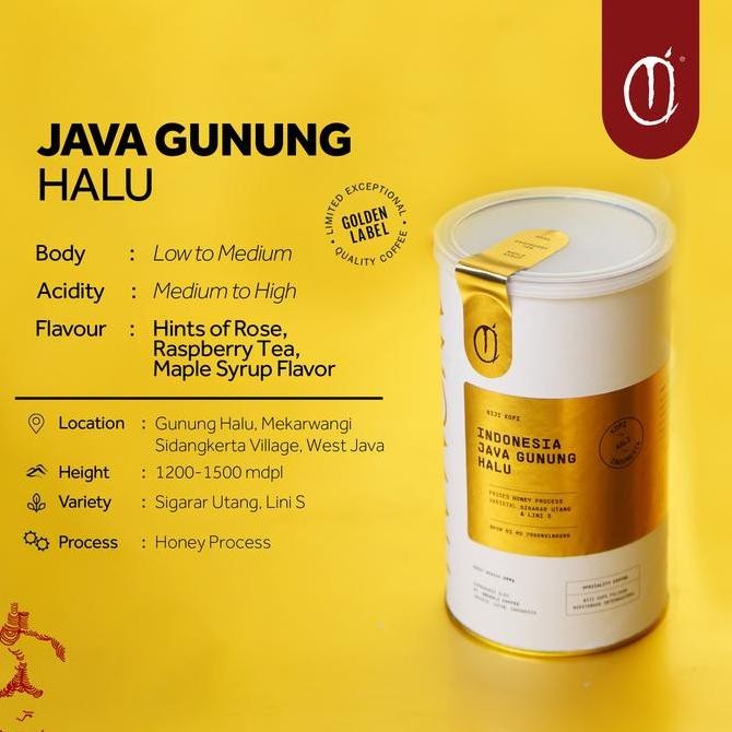 

ANOMALI COFFEE BIJI KOPI - GOLDEN LABEL - JAWA GUNUNG HALU - 200GR TERMURAH
