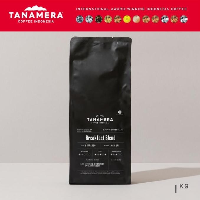 

BREAKFAST BLEND 1KG, COFFEE BEANS/BIJI KOPI TANAMERA COFFEE TERMURAH