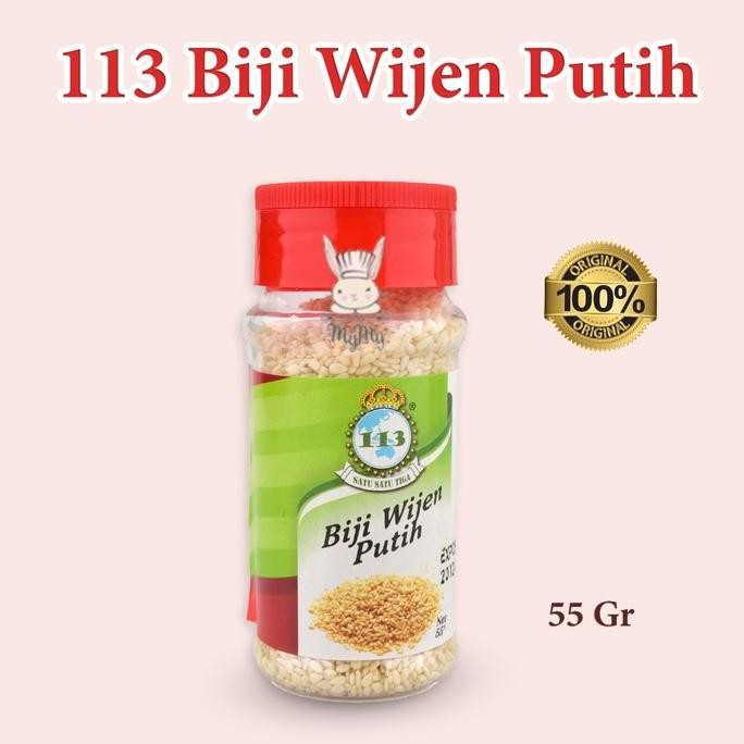 

Terlaris 113 Biji Wijen Putih | White Sesame Seed 55Gr