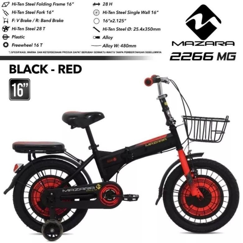 Sepeda lipat 16 18  inch Folding bike mazara 18 inch 2266 MG 2288 GM Perempuan Laki AST