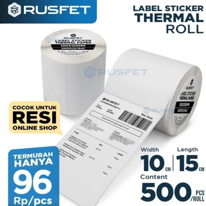 

new kertas stiker thermal a6 label sticker print resi olshop 100x150 500