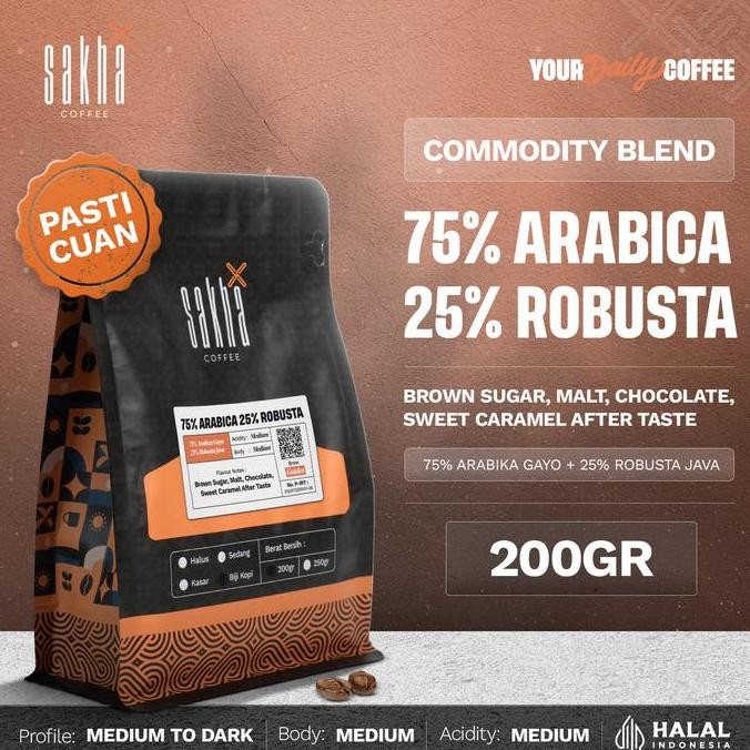 

BIJI KOPI 75% ARABICA 200GR CREMA ESPRESSO BLEND BY SAKHA COFFEE ROASTERY TERMURAH