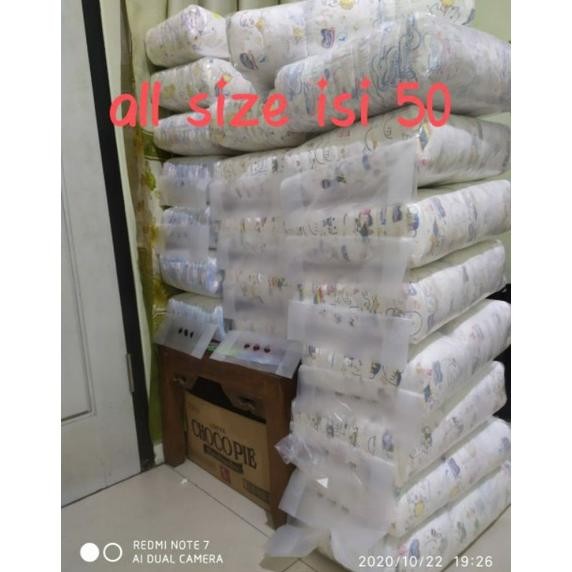popok bayi - pampes bayi curah / repack semua size isi 50 size NB-S S M L XL