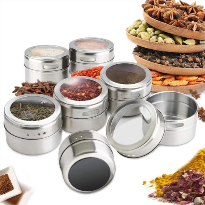 

Terlaris Tempat Penyimpanan Bumbu Magnetik Dapur Masak Tempat Garam Wijen Bon Cabe Tabur Wadah Toples Bumbu 1 Pcs