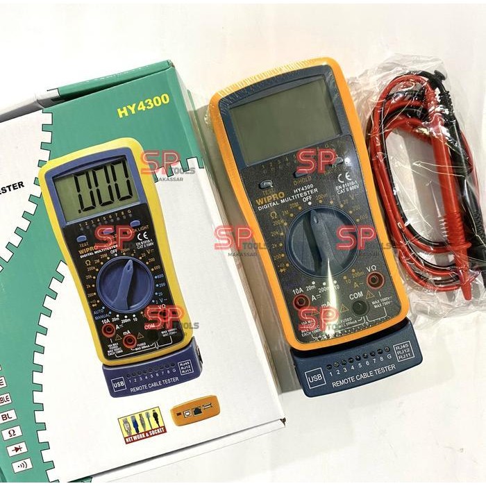 Multi Tester Digital Lan Usb Hfe Diode Transistor Wipro Hy4300 Hy 4300 Original Dan Terpercaya