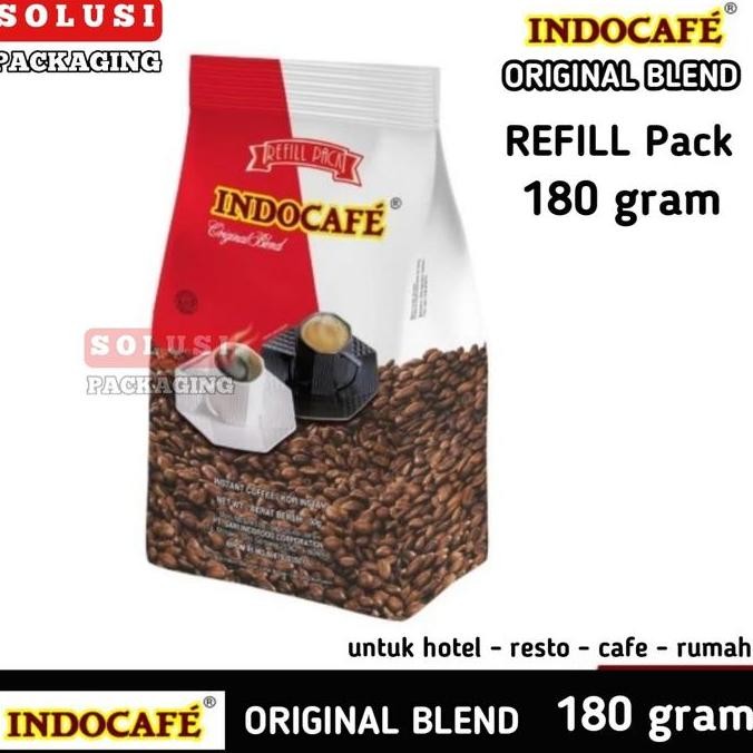 

INDOCAFE kopi hitam premium ORIGINAL BLEND REFILL (180gr) bubuk instan