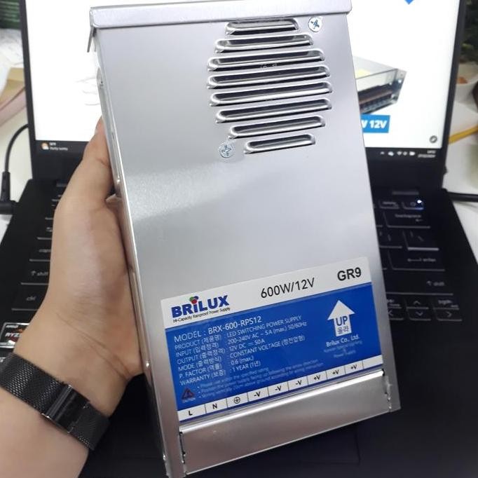 New Power Supply Brilux 12 Volt 50A 600 Watt Rainproof Brx-600-Rps12