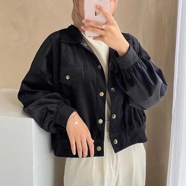ND Kameja Corduroy Wanita / Outer Corduroy Wanita Lengan Panjang / Kameja Bahan Corduroy