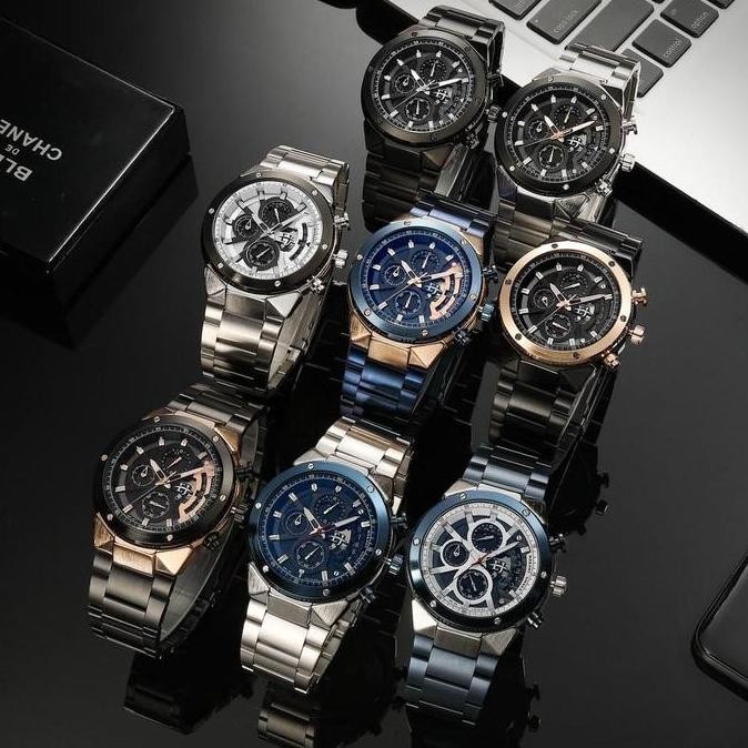 Promo Diskon   Evans Jayden Jam Tangan Pria Ej 9562 Rantai Stainless Steel Chronograph Kaca Sapphire