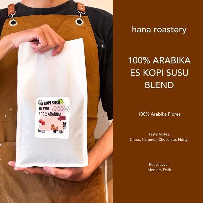 

BLEND ES KOPI SUSU - 100% ARABIKA - 200 GRAM - BIJI KOPI ESPRESSO ROAST BLEND - HANA ROASTERY TERMURAH