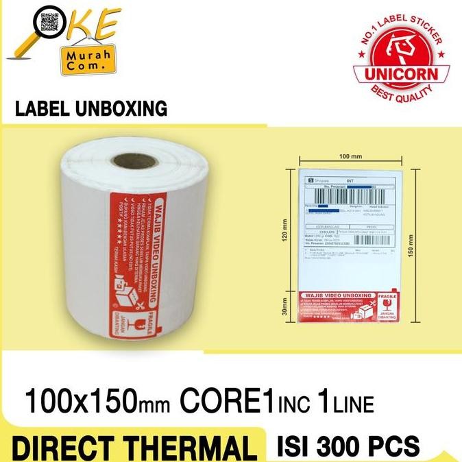 

new label thermal resi alamat pengiriman 100x150mm - stiker video unboxing