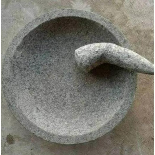 

cobek 22cm - ulekan batu bubut asli - cobek batu asli - cobek rumah TS