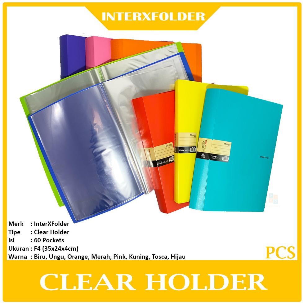 

InterXfolder - Clear Holder Folio 60 Lembar Macarons Series - Pcs