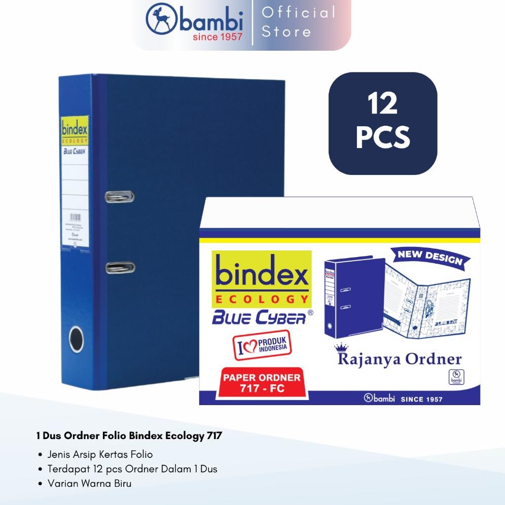 

1 Dus Bindex Ecology Lever Arch File Ordner Folio Medium Blue Jumbo Size 75 mm