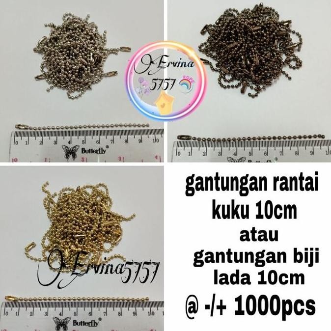 

GANTUNGAN RANTAI KUKU / GANTUNGAN RANTAI BIJI LADA 10CM / 1000PCS TERMURAH