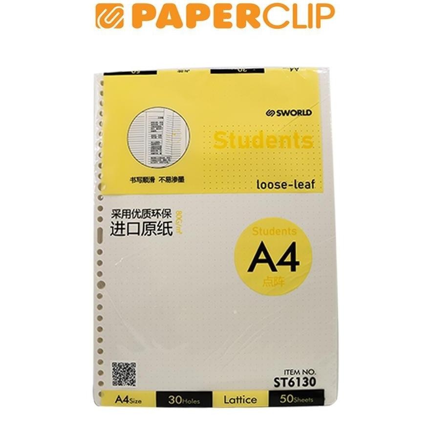 

Loose Leaf A4 SWORLD Students ST6130 30H 50P Dot Grid
