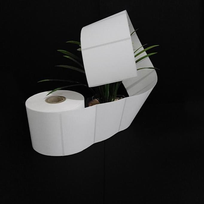 

new lbael stiker thermal 80x60 mm label bare thermal 80x60 mm isi 1000 pcs