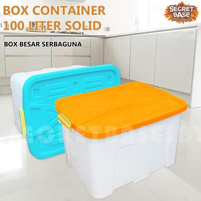 BOX CONTAINER 100 LITER + RODA - Kontainer Box / Container Box