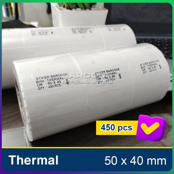 

new label stiker termal 50x40mm / 50 x 40 / 50x40 mm 1 line(1slop)