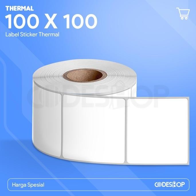 

new stiker kertas label thermal100x100 | 100mm x 100mm | 10cm x 10cm