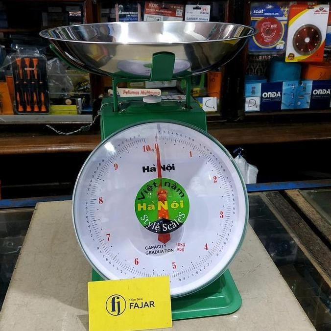 Timbangan duduk Vietnam 10 kg / Timbangan jarum pegas model piring