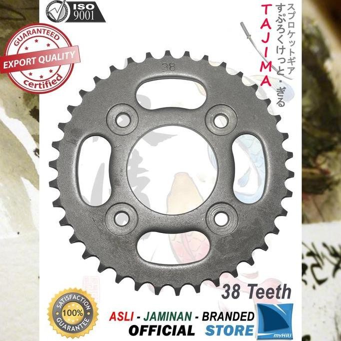 BERKUALITAS GIR BELAKANG / GEAR BELAKANG 428-38T HONDA SUPRA X 125/ NEW, F1 TAJIMA
