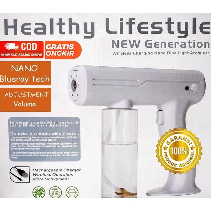 new healthy lifestyle nano spray gun atomizer semprotan disinfektan 800ml