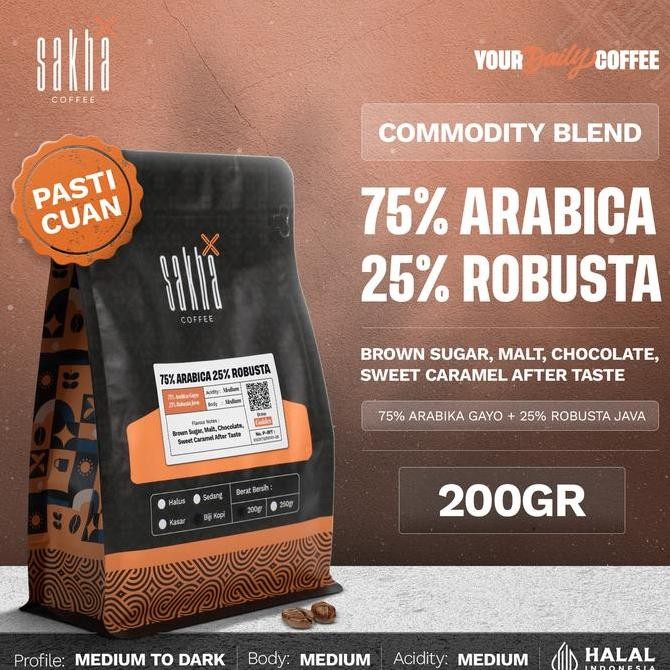 

BIJI KOPI 75% ARABICA 200GR CREMA ESPRESSO BLEND BY SAKHA COFFEE ROASTERY TERMURAH