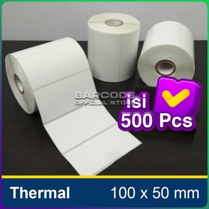 

new label stiker termal 100x50mm / 100 x 50 / 100x50 mm 1 line(1slop)