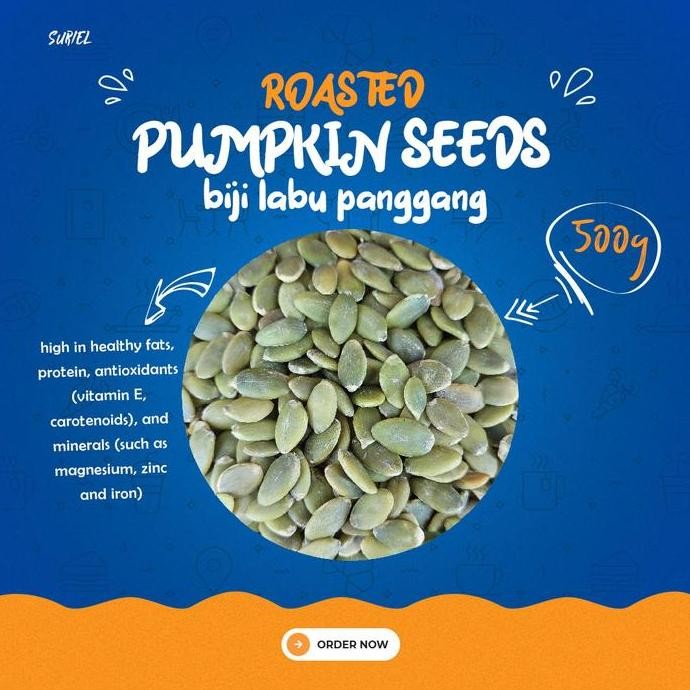 

PUMPKIN SEED ROASTED / BIJI LABU PANGGANG 500 G TERMURAH