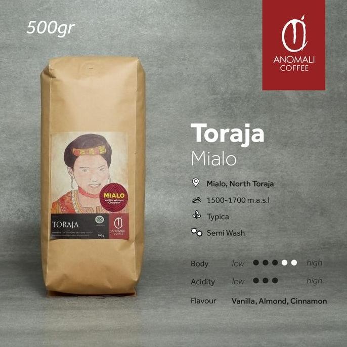 

ANOMALI COFFEE BIJI KOPI TORAJA MIALO 500GR TERMURAH