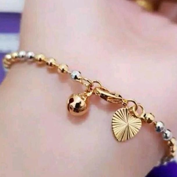 

GELANG TANGAN RANTAI KOMBINASI BIJI LADA BESAR TITANIUM LAPIS EMAS 24K TERMURAH