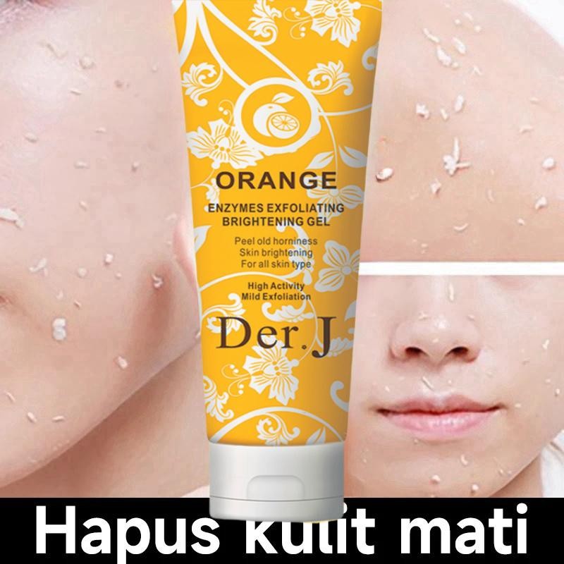 Exfoliating Gel Face Eksfoliasi Wajah Blackhead Cleaner Orange Exfoliating Whitening Gel Pengelupas 