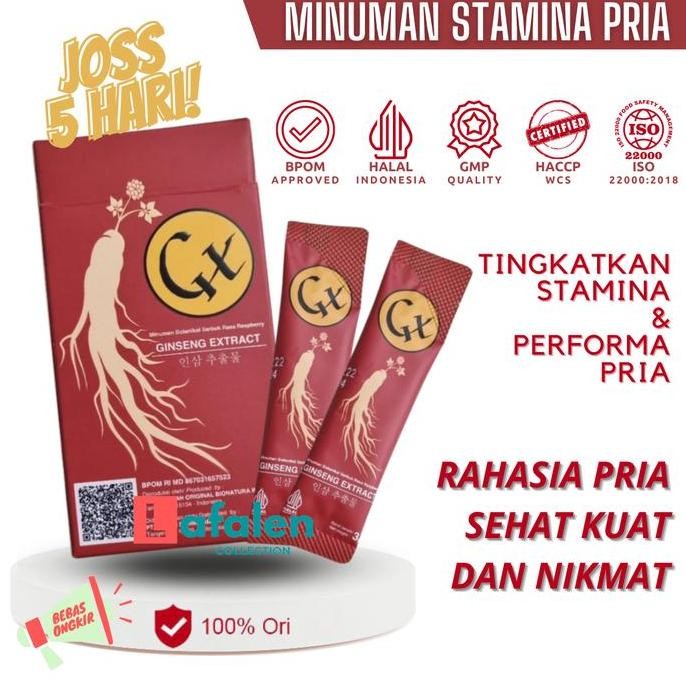 

TERBARU - GX Ginseng Minuman Serbuk Ekstrak Gingseng Korea Guarana Bpom Halal