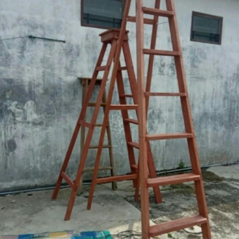 [KHUSUS MEDAN] Tangga kayu Lipat A @ 21/2 mtr Khusus Medan Free Ongkir Fisik (TIDAK TERIMA DILUAR AR