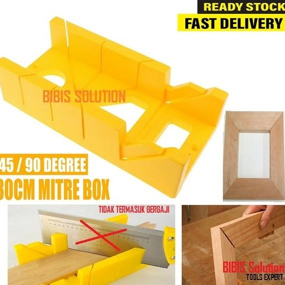 NEW Miter Box Clamping Multifungsi Kotak mal Alat Bantu Potong Sudut Siku Pigura 12 Inch