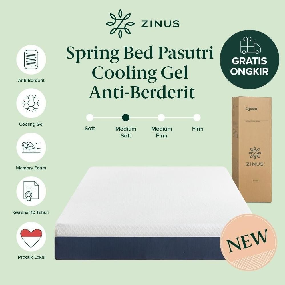 Kasur Spring Bed Zinus 'Pasutri' My Gel Memory Foam Anti-Berderit