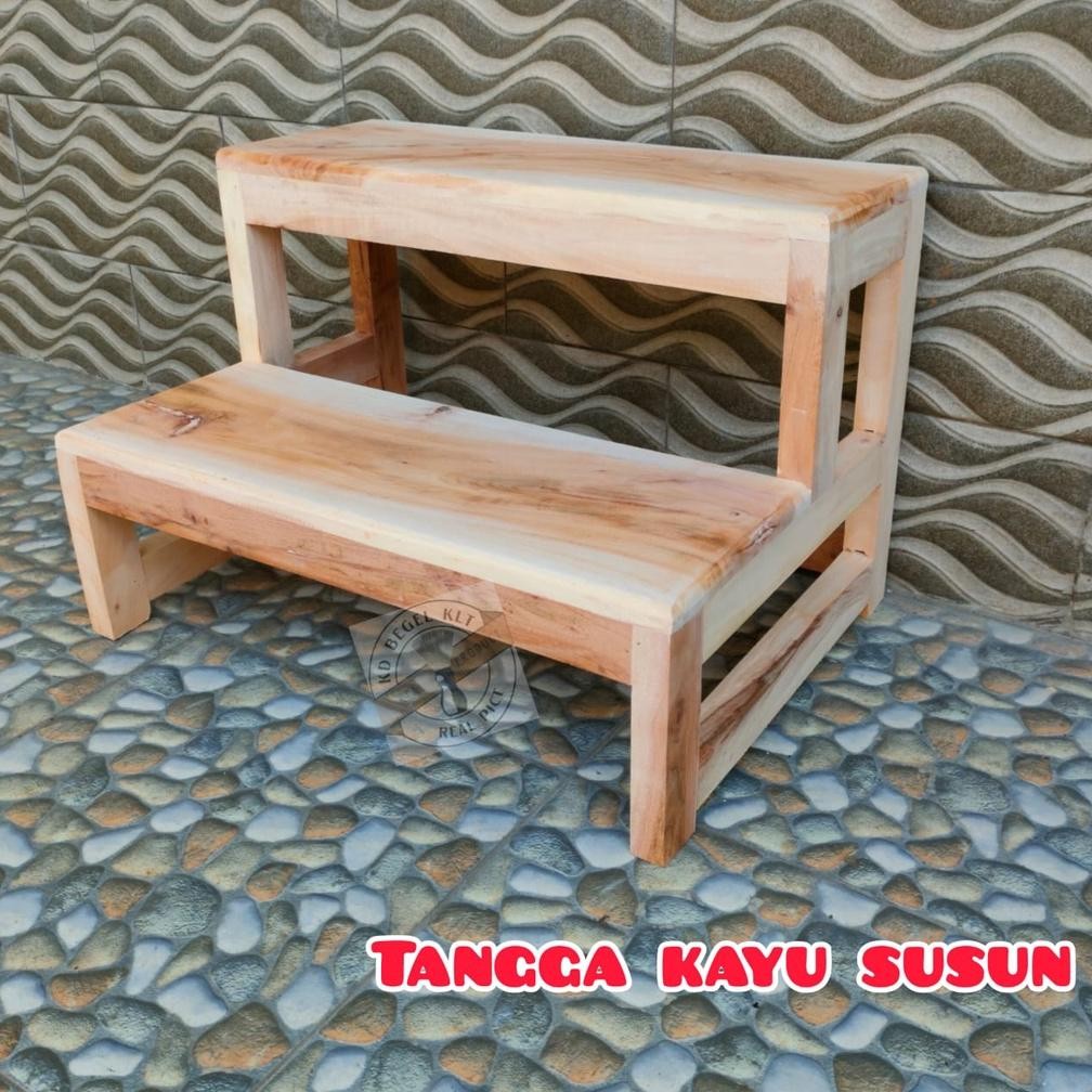tangga susun kayu | bangku tangga susun