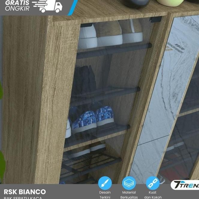 Lemari Sepatu Kaca Rak Sepatu Kaca Minimalis Multifungsi