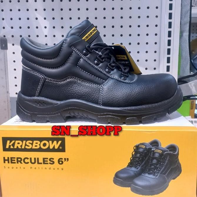 Krisbow Sepatu Safety Shoes Tipe Hercules 6"inch Sepatu Pengaman Kerja Besi