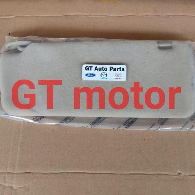 New Sunvisor Sun Visor Kanan Fortuner 2006-2008 Cream Bahan Bludru Kaca