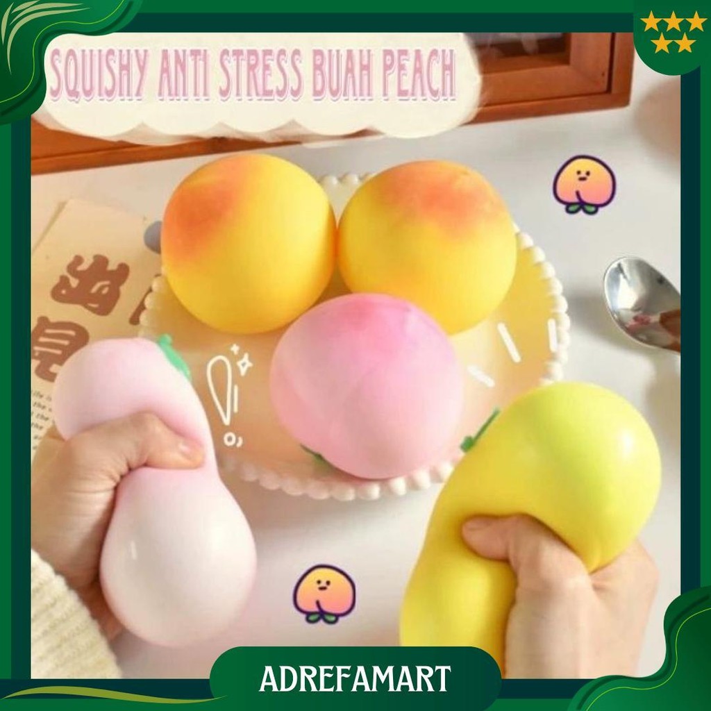 Mainan Squishy Anti Stress Bentuk Buah Peach Squishy Pencet-Pencet Squishy Jumbo Squishi Lucu Squish