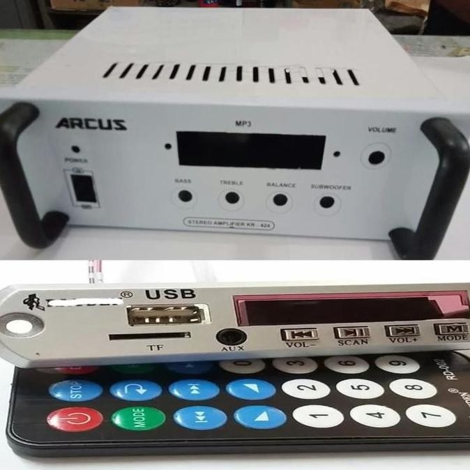 Set Kit MP3 Bluetooth + Box MP3 MP5 Power Amplifier Casing