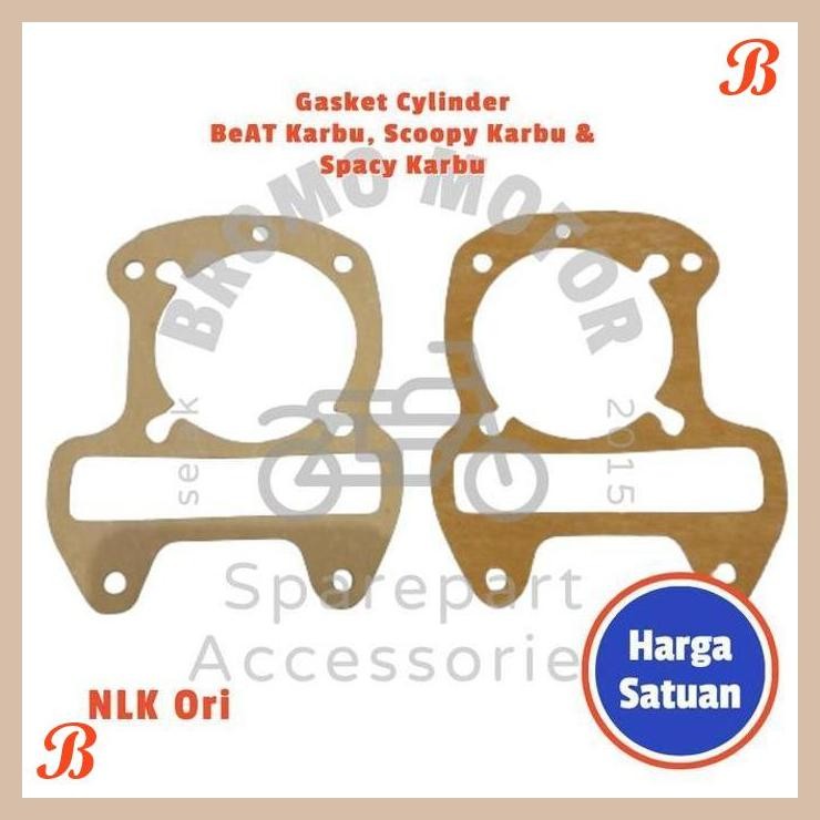 | BR| PAKING BLOK GASKET NLK ORI HONDA BEAT KARBU SCOOPY KARBU SPACY KARBU (CYLINDER HEAD ORIGINAL)