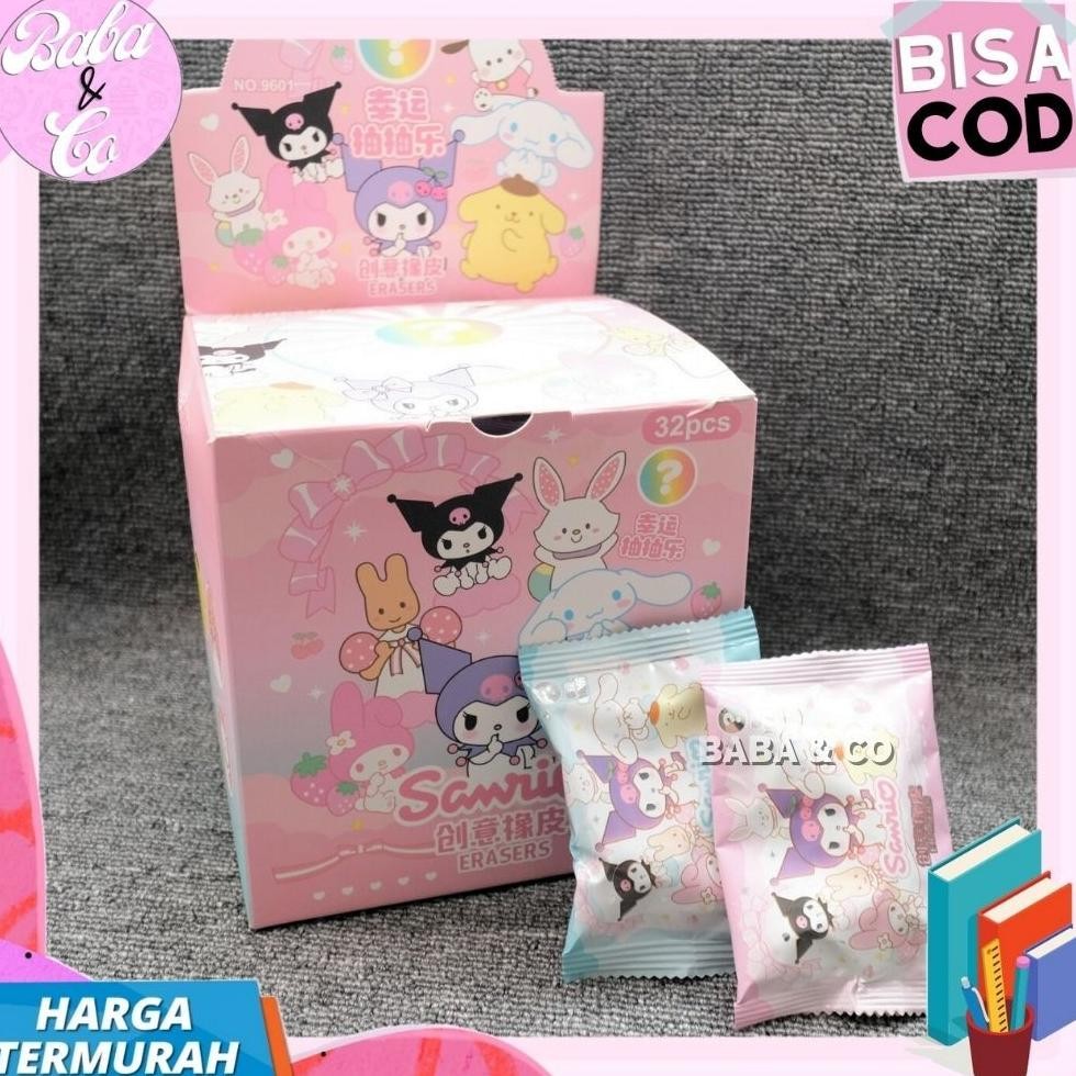 

Ty-65 Penghapus Sanrio Mystery Bag 1 Box Isi 32 Pcs Penghapus Misteri Pack Sanrio Imut Unik Lucu Cod